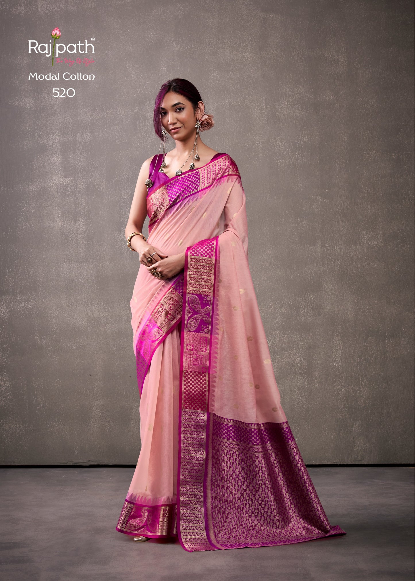 520 Tuti Fruti Rajpath Modal Cotton Sarees