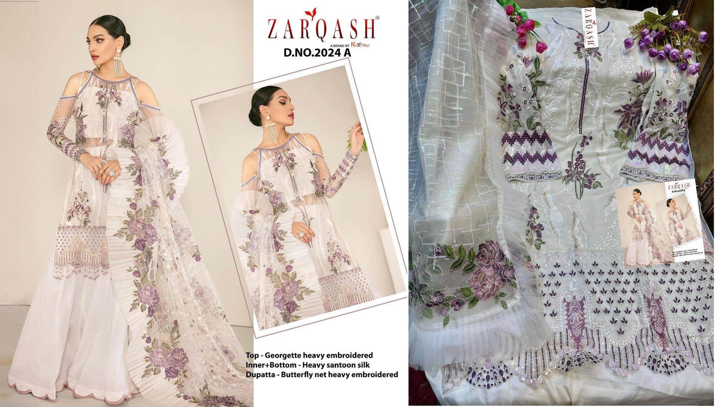 2024A Zarqash Pakistani Salwar Suits