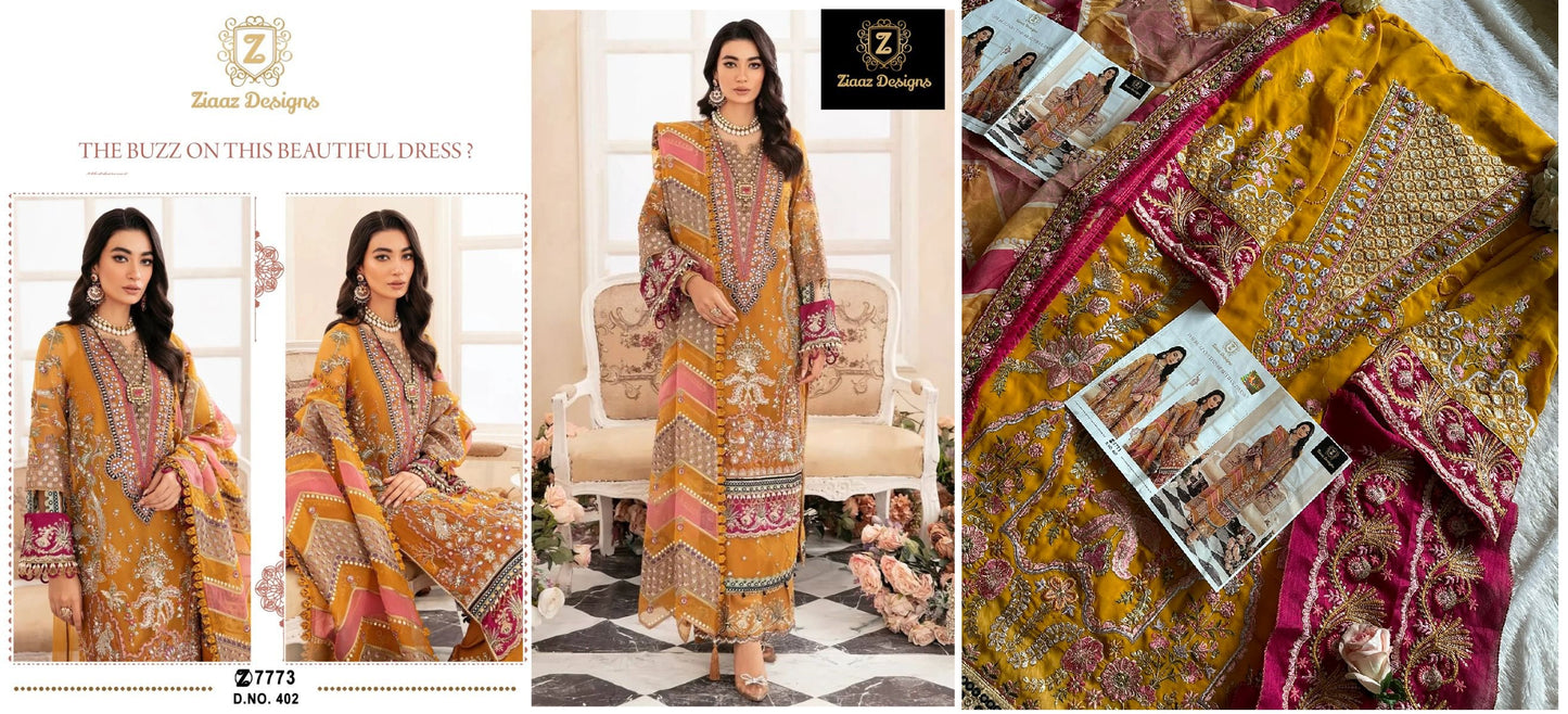 402 Ziaaz Designs Pakistani Salwar Suits