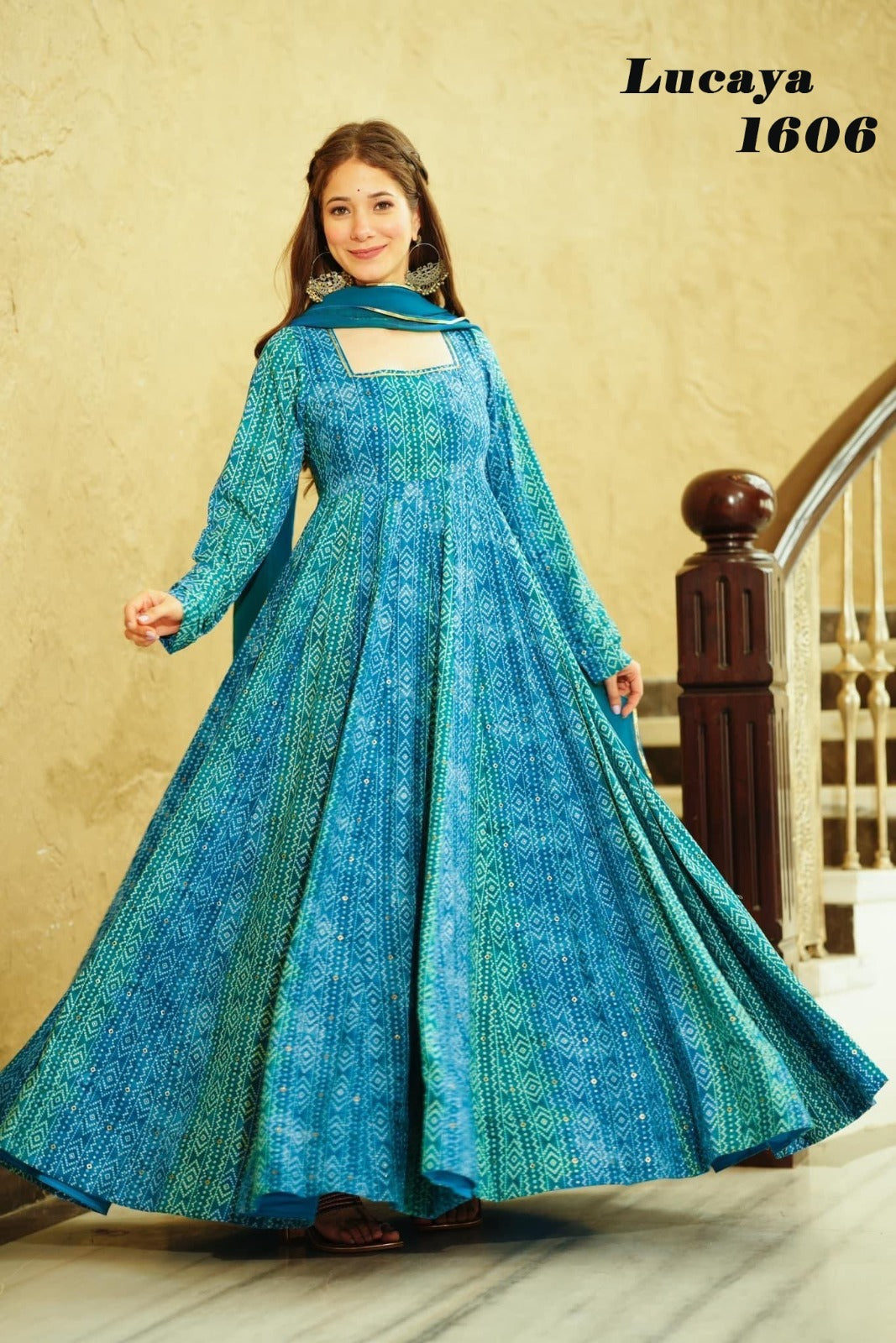 1606 Vol 16 Lucaya Gown Dupatta Set