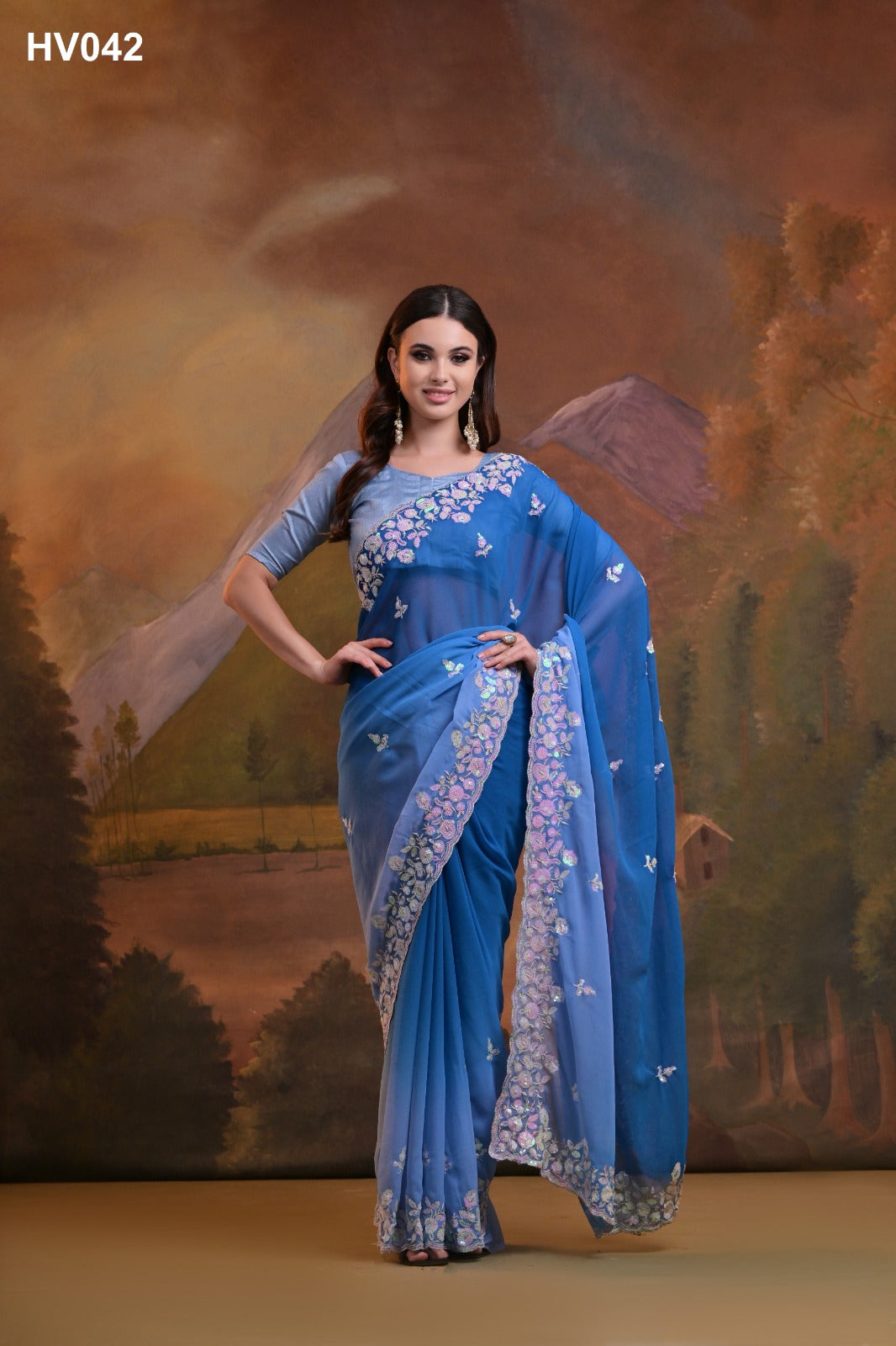42 Kajal Padding Fashion Berry Sarees
