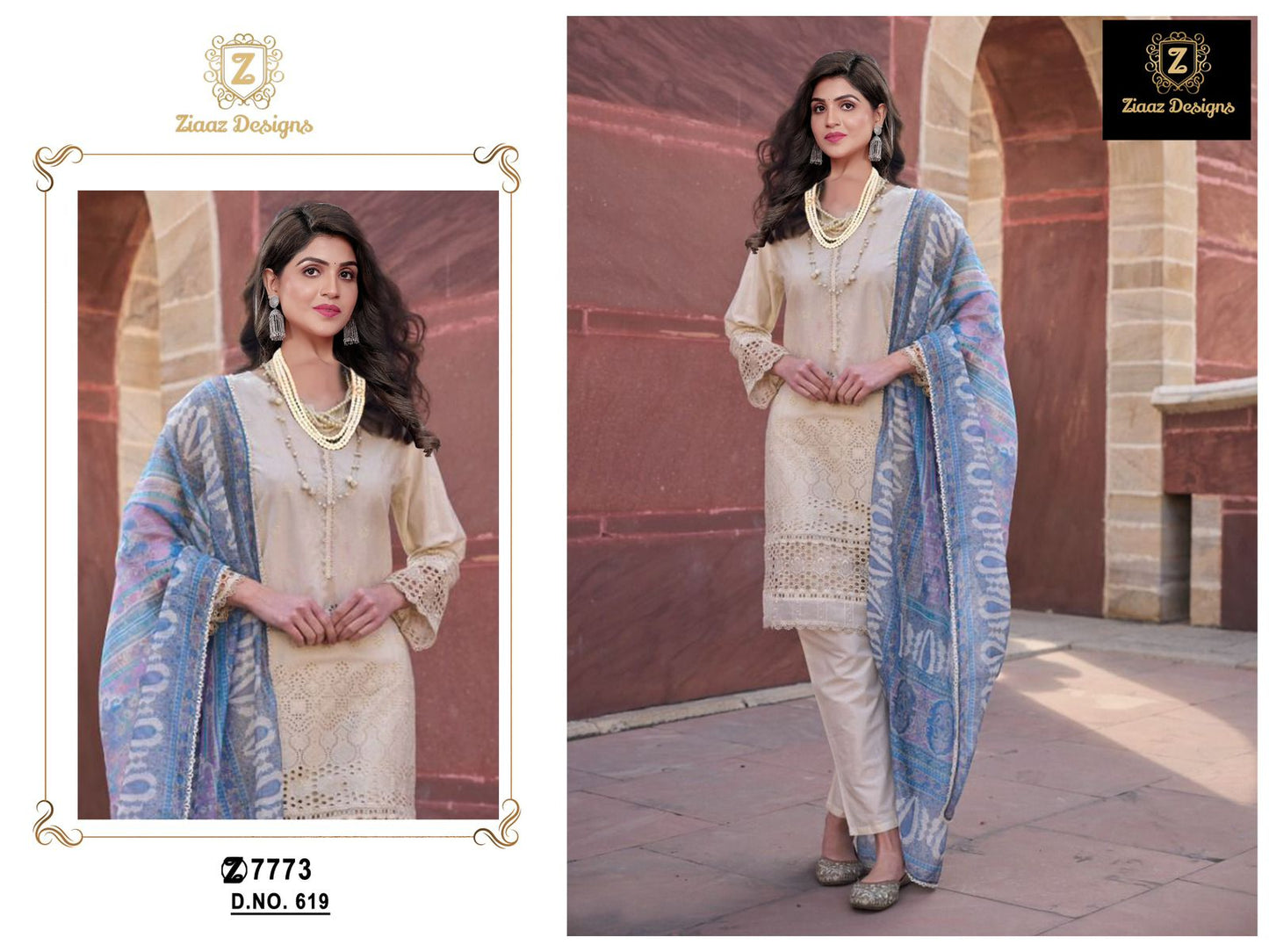 619 Ziaaz Designs Pakistani Salwar Suits