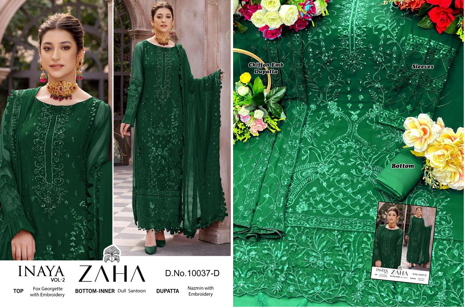 10037-D Inaya Vol 2 Zaha Pakistani Salwar Suits