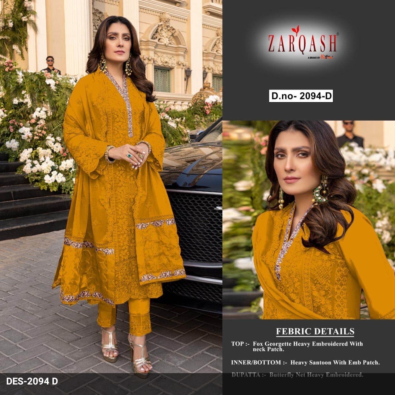 Z-2094D Zarqash Pakistani Salwar Suits
