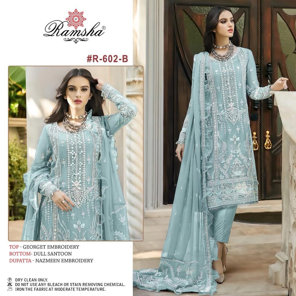 602B Ramsha Pakistani Salwar Suits