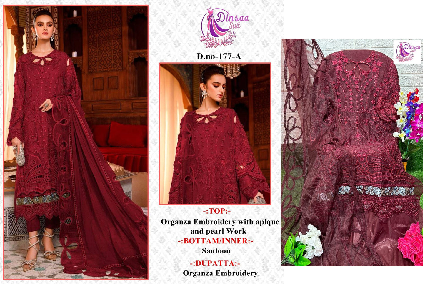 177A Dinsaa Suit Pakistani Salwar Suits