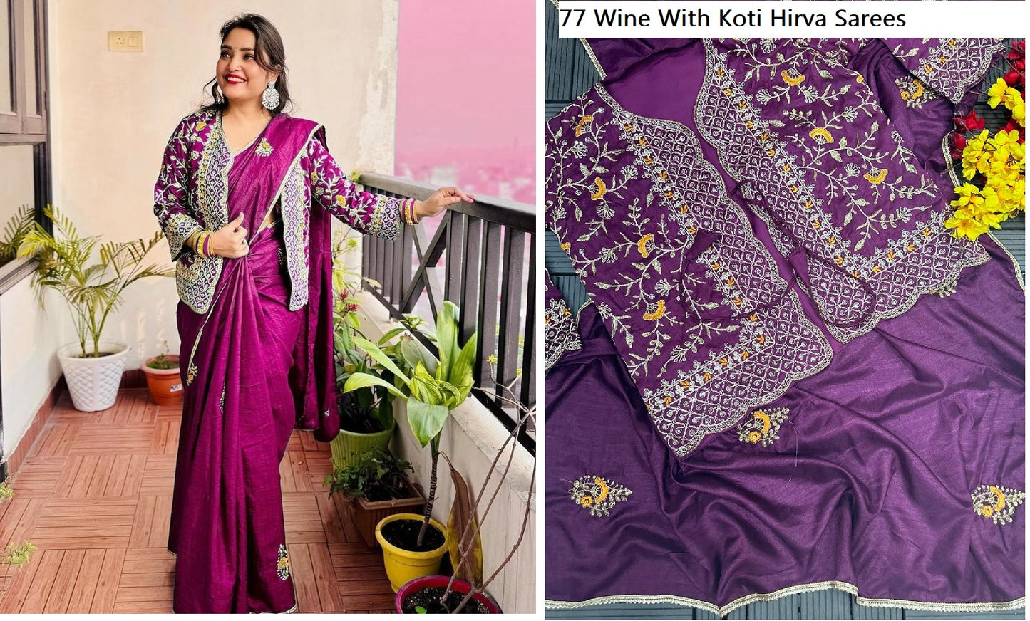 77Wine With Koti Hirva Sarees