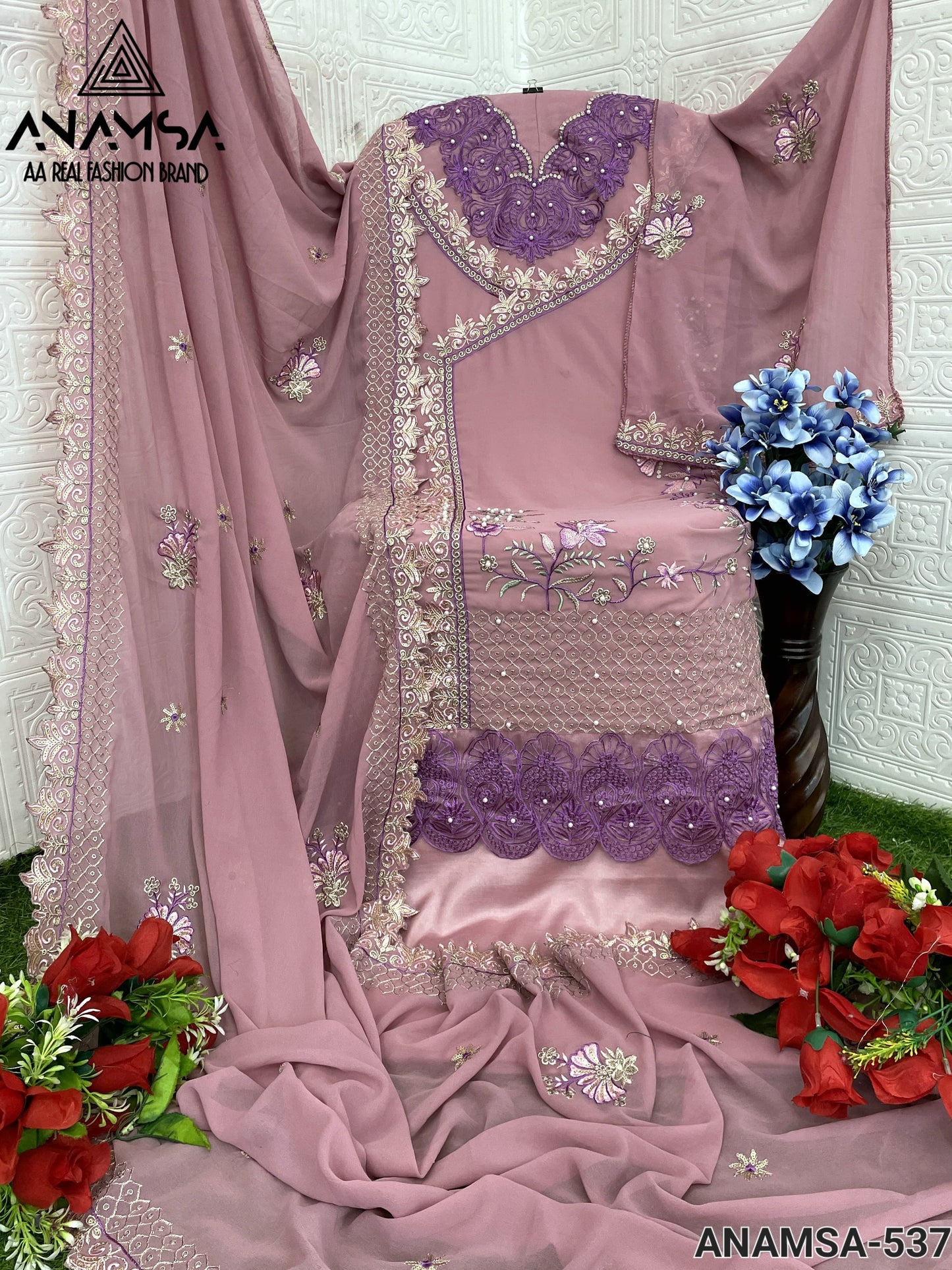 537 Anamsa Georgette Pakistani Salwar Suits