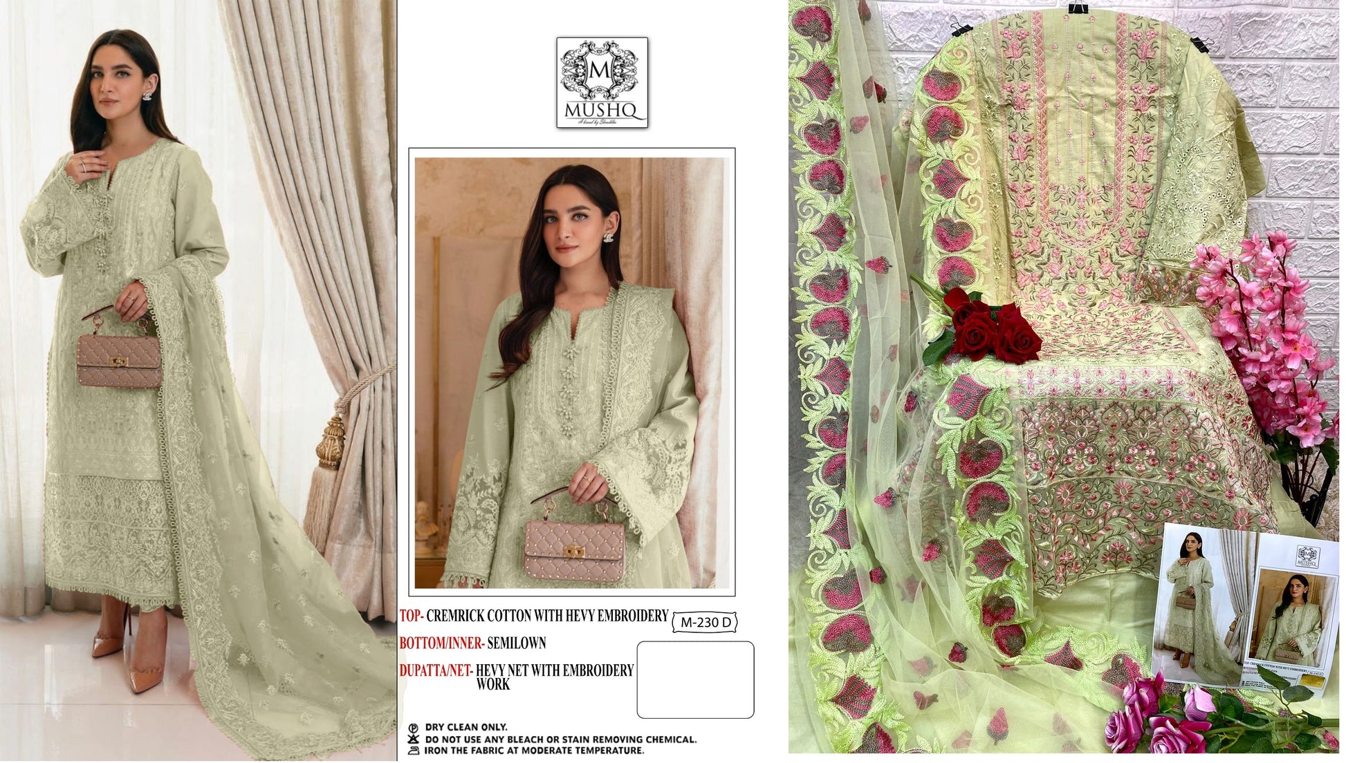 M-230-D Mushq Pakistani Salwar Suits