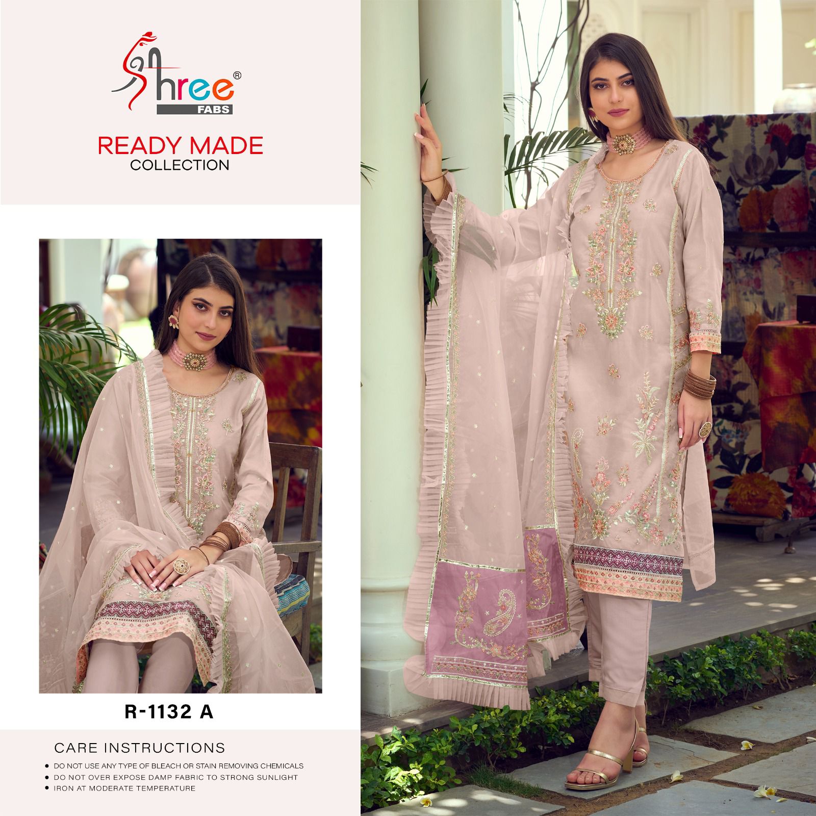 R-1132-A Shree Fabs Pakistani Readymade Suits