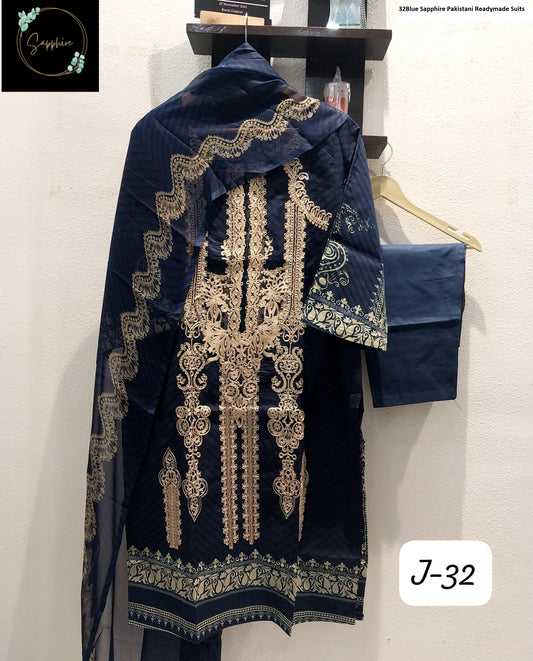 32Blue Sapphire Pakistani Readymade Suits