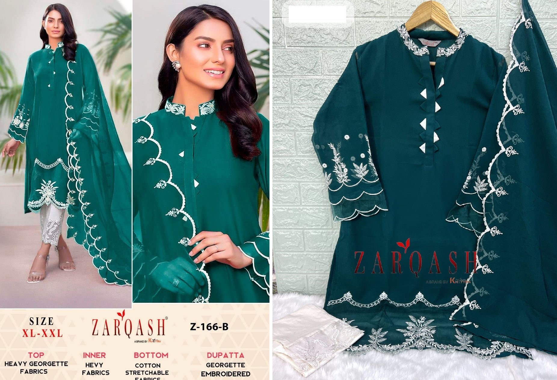 166B Zarqash Pakistani Readymade Suits