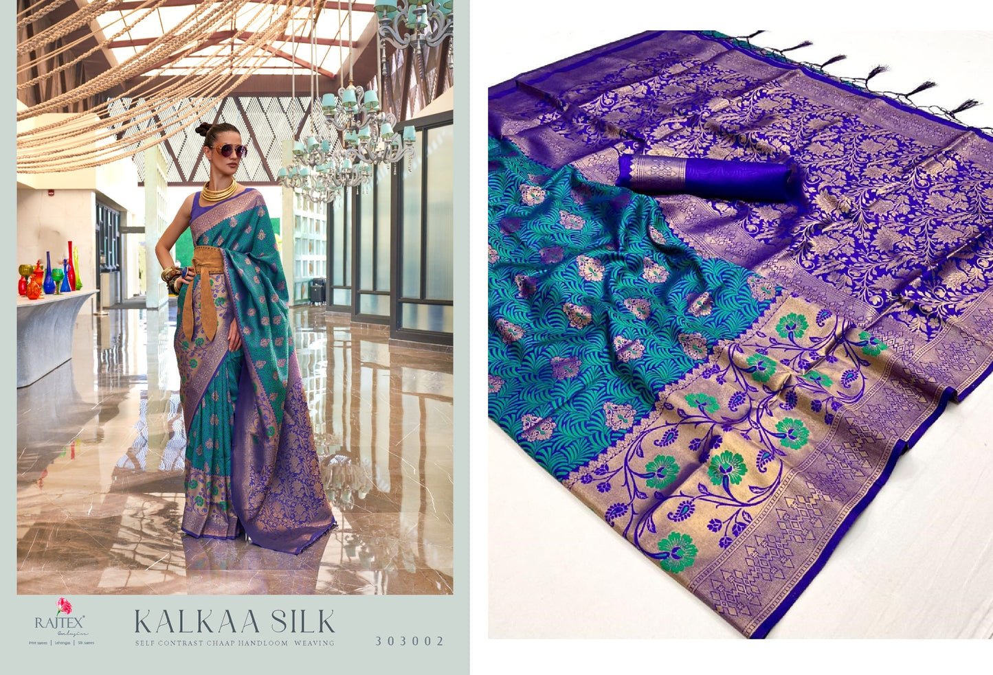 303002 Kalkaa Rajtex Sarees