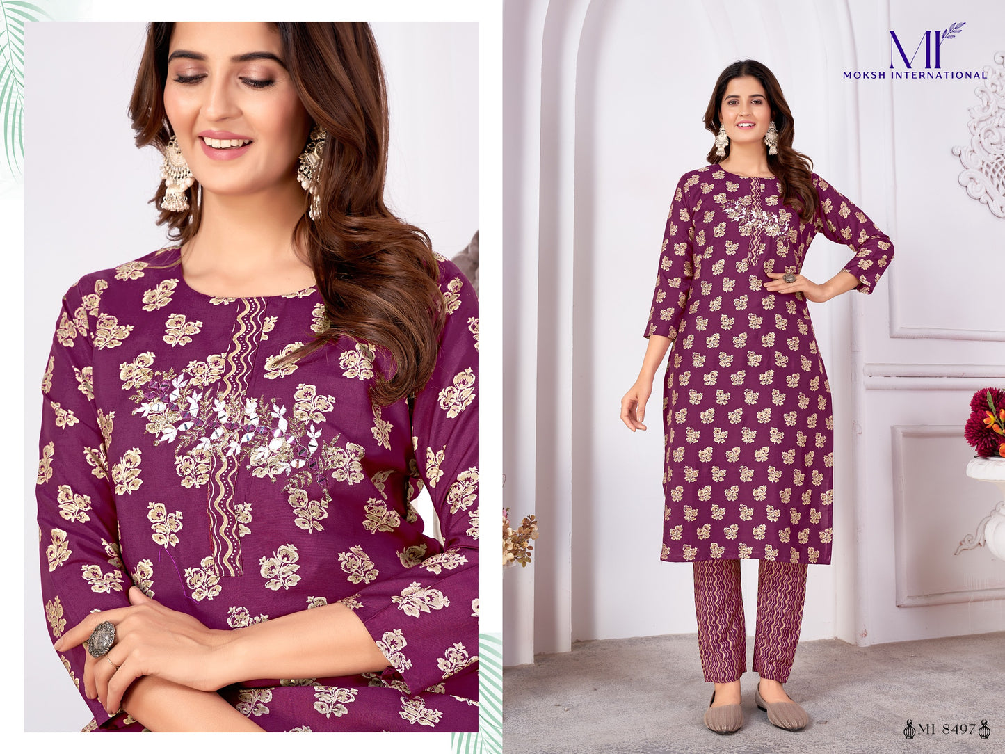 8497 Magic Vol 2 Moksh Kurti Pant Set