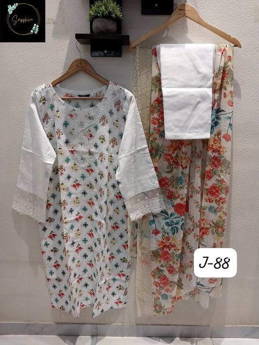 Jazmin Vol 88 White Sapphire Pakistani Readymade Suits