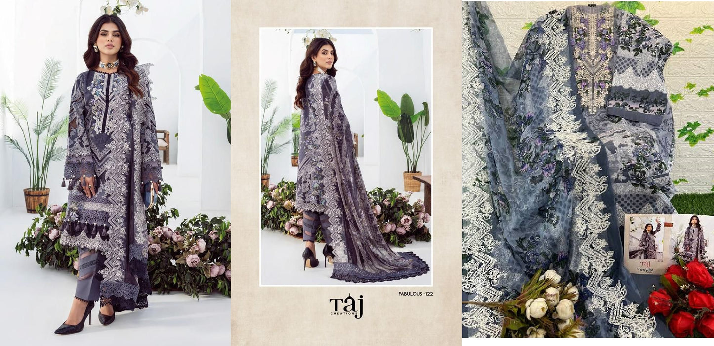 122 Taj Creations Pakistani Salwar Suits