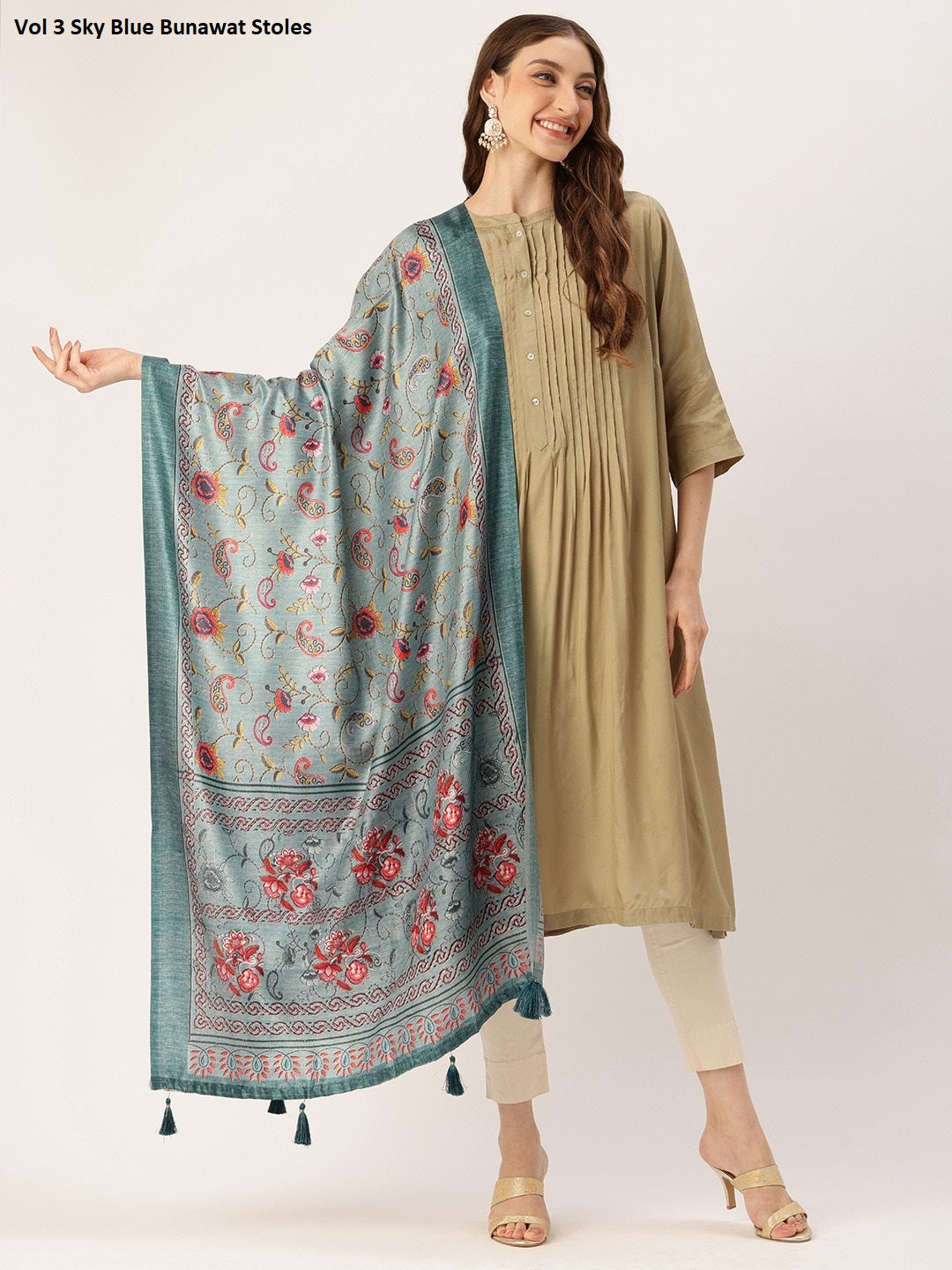 Vol 3 Sky Blue Bunawat Stoles