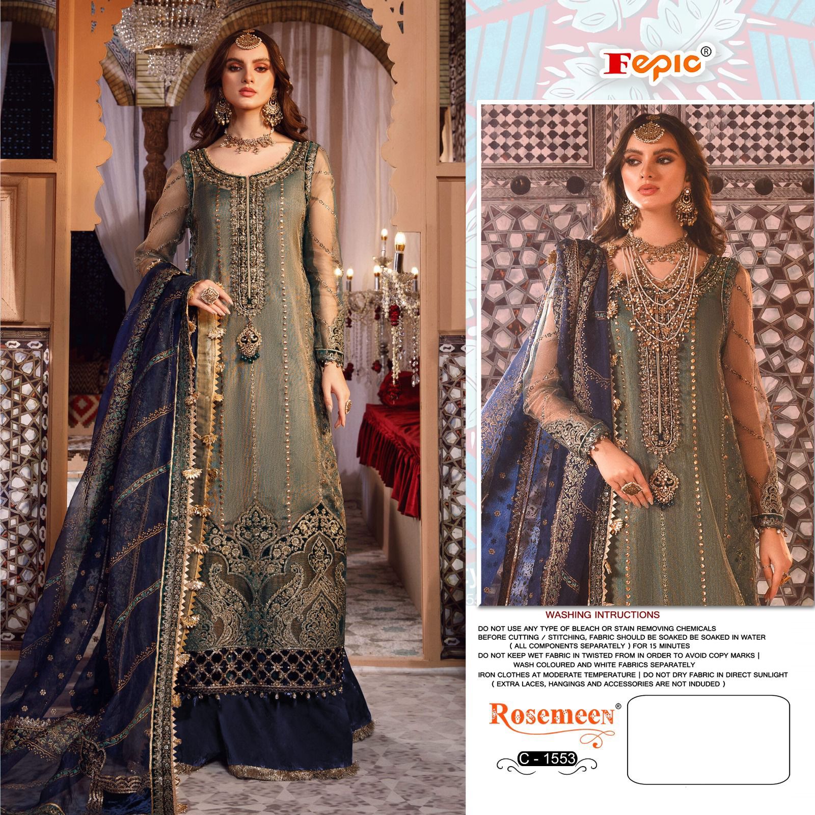 C-1553 Rosemeen Fepic Pakistani Salwar Suits