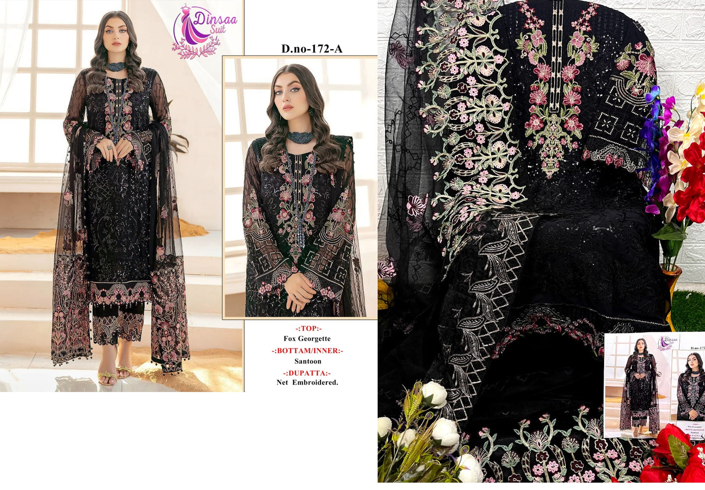 172-A Dinsaa Suit Pakistani Salwar Suits