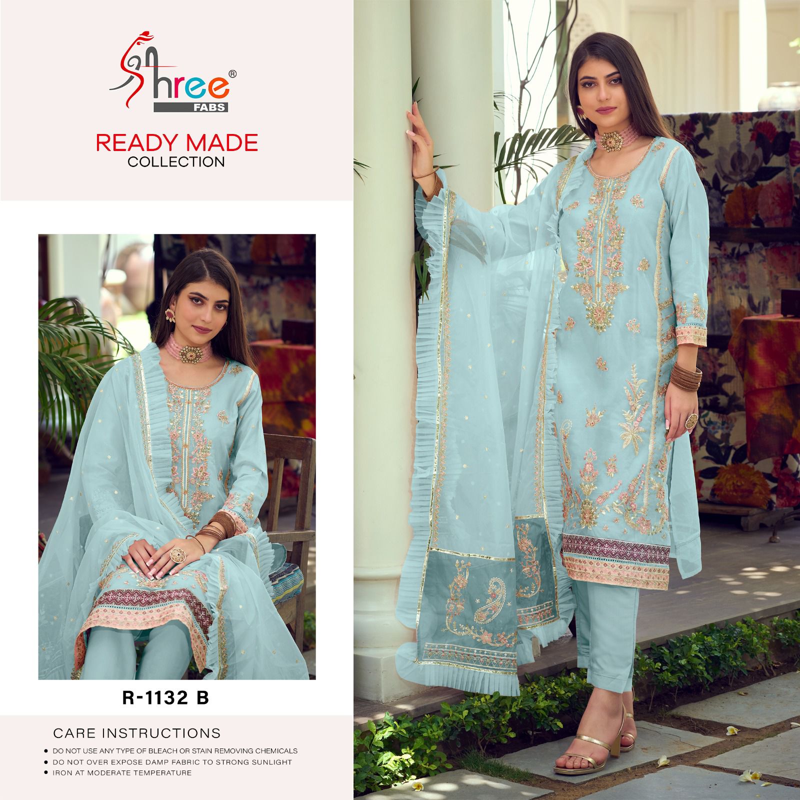 R-1132-B Shree Fabs Pakistani Readymade Suits
