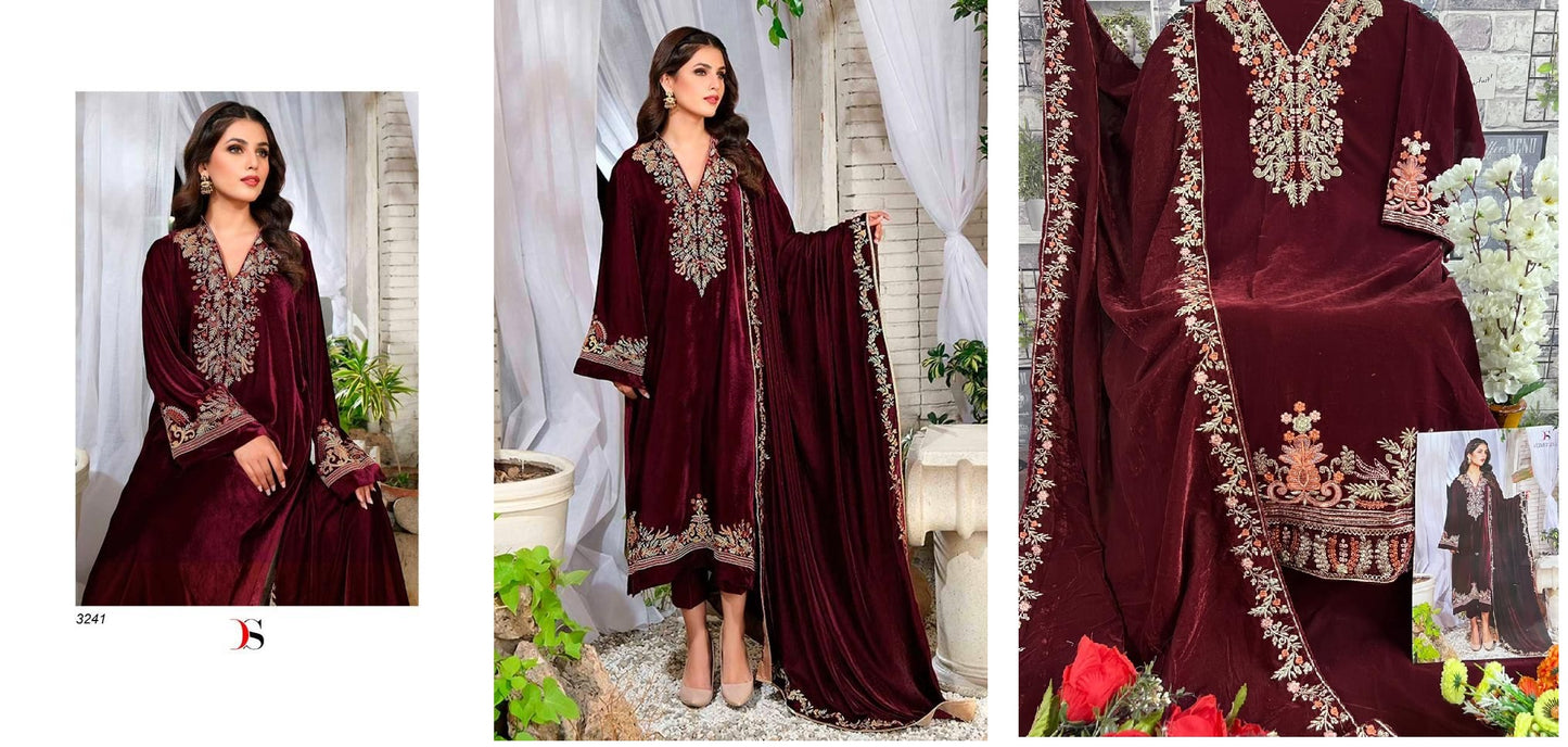 3241 Deepsy Velvet Suits