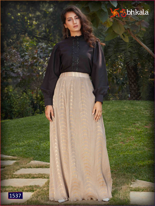 1537 Frill And Flare Vol 2 Shubhkala Croptop Skirt Set