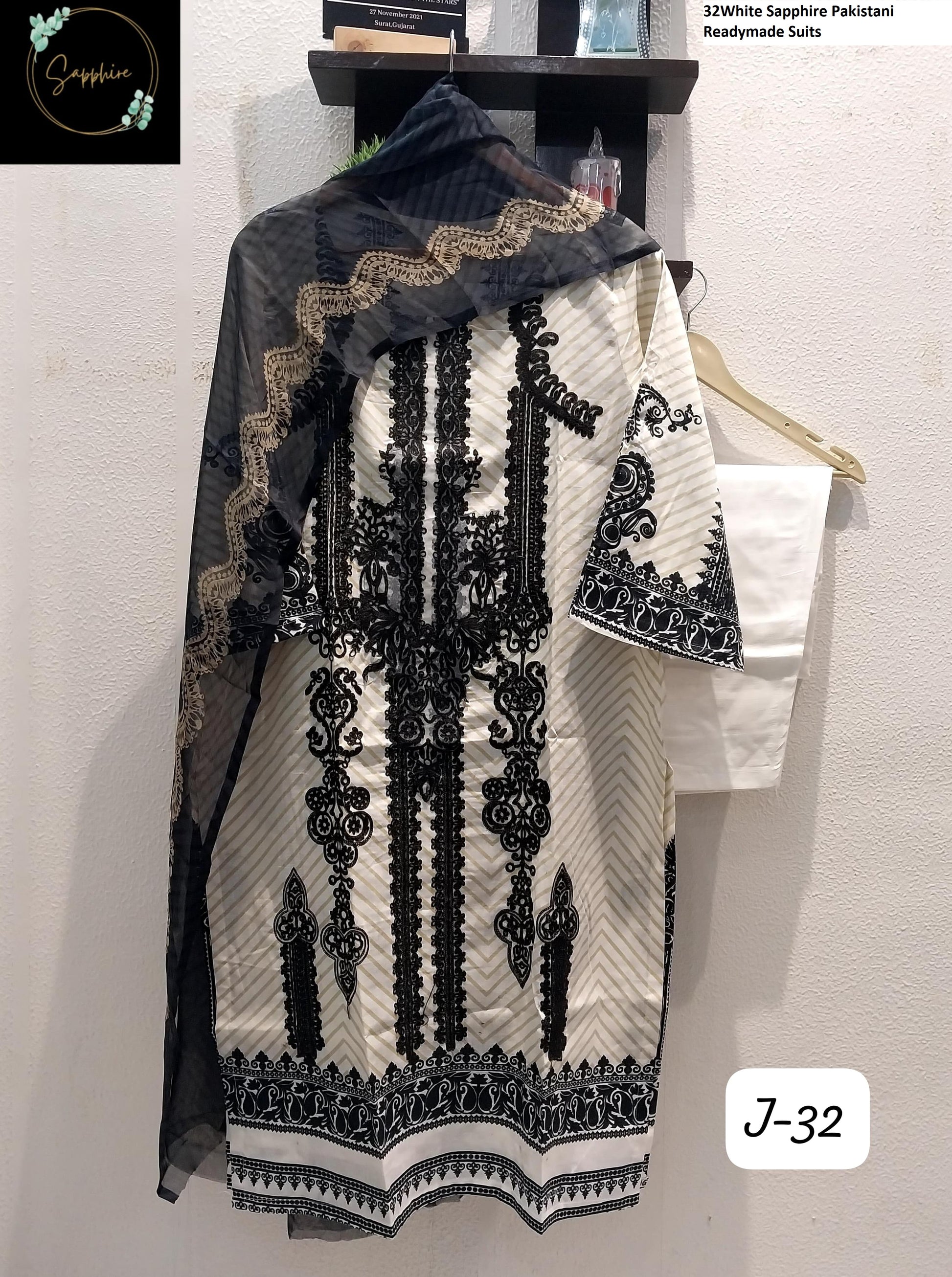 32White Sapphire Pakistani Readymade Suits