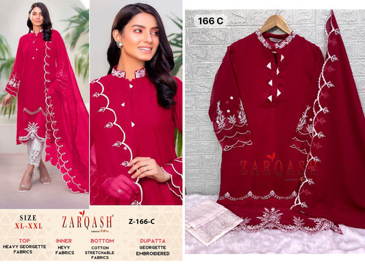 166C Zarqash Pakistani Readymade Suits