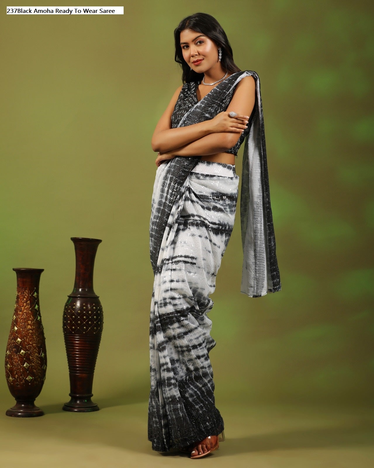 237Black Amoha Ready To Wear Saree