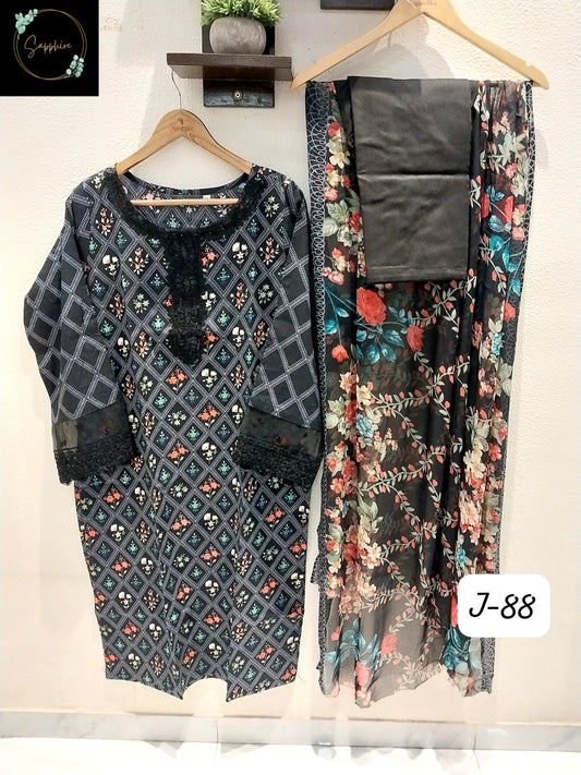 Jazmin Vol 88 Black Sapphire Pakistani Readymade Suits