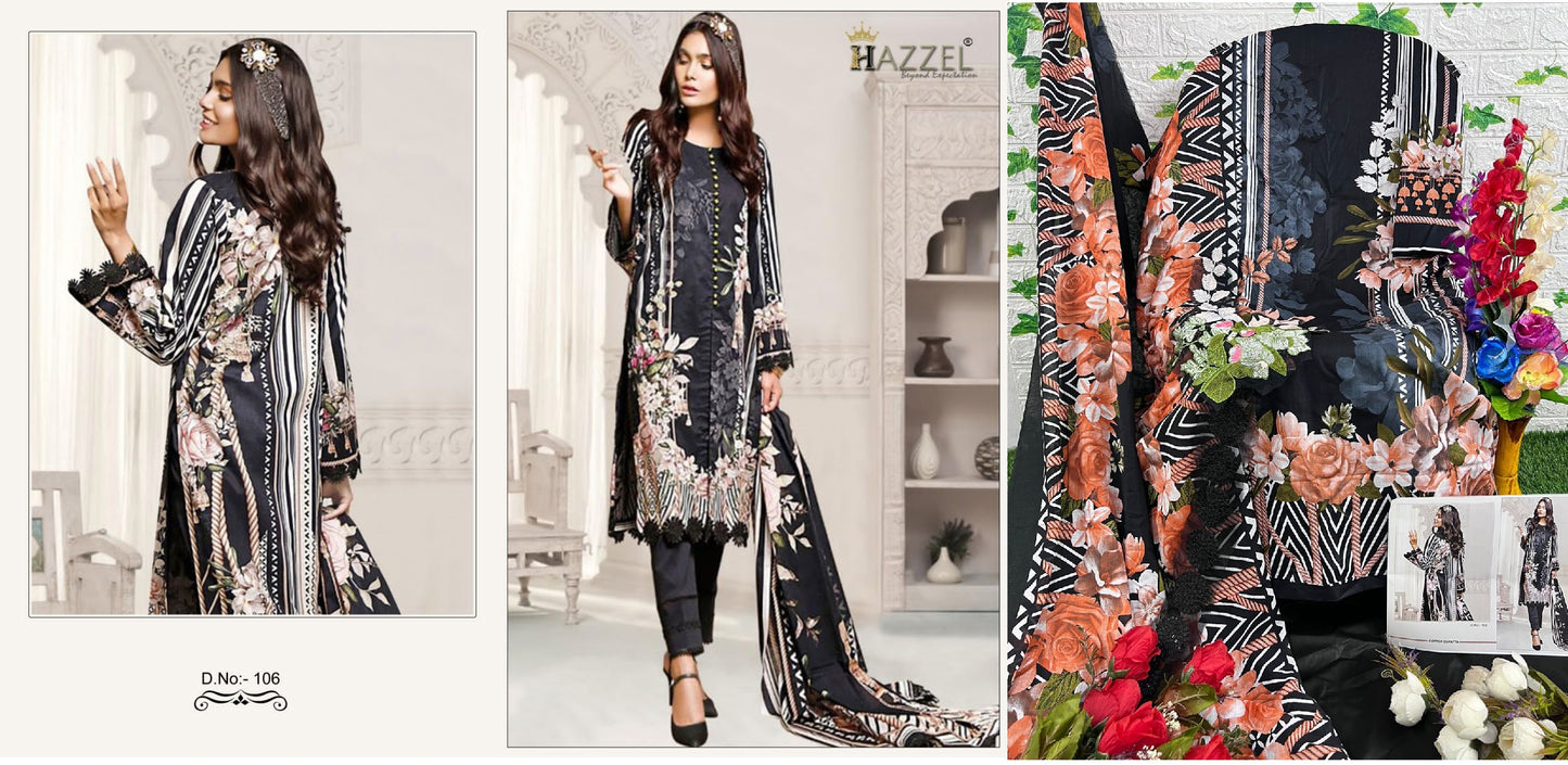 106 Hazzel Pakistani Salwar Suits