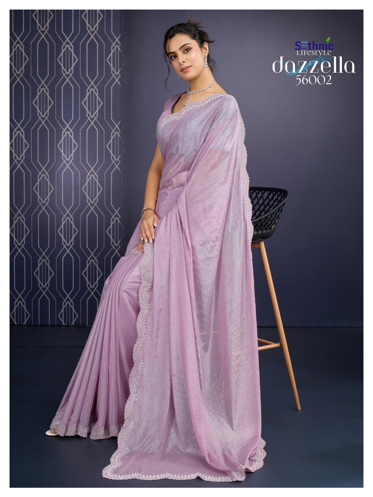56002 Dazzella Sethnic Georgette Sarees