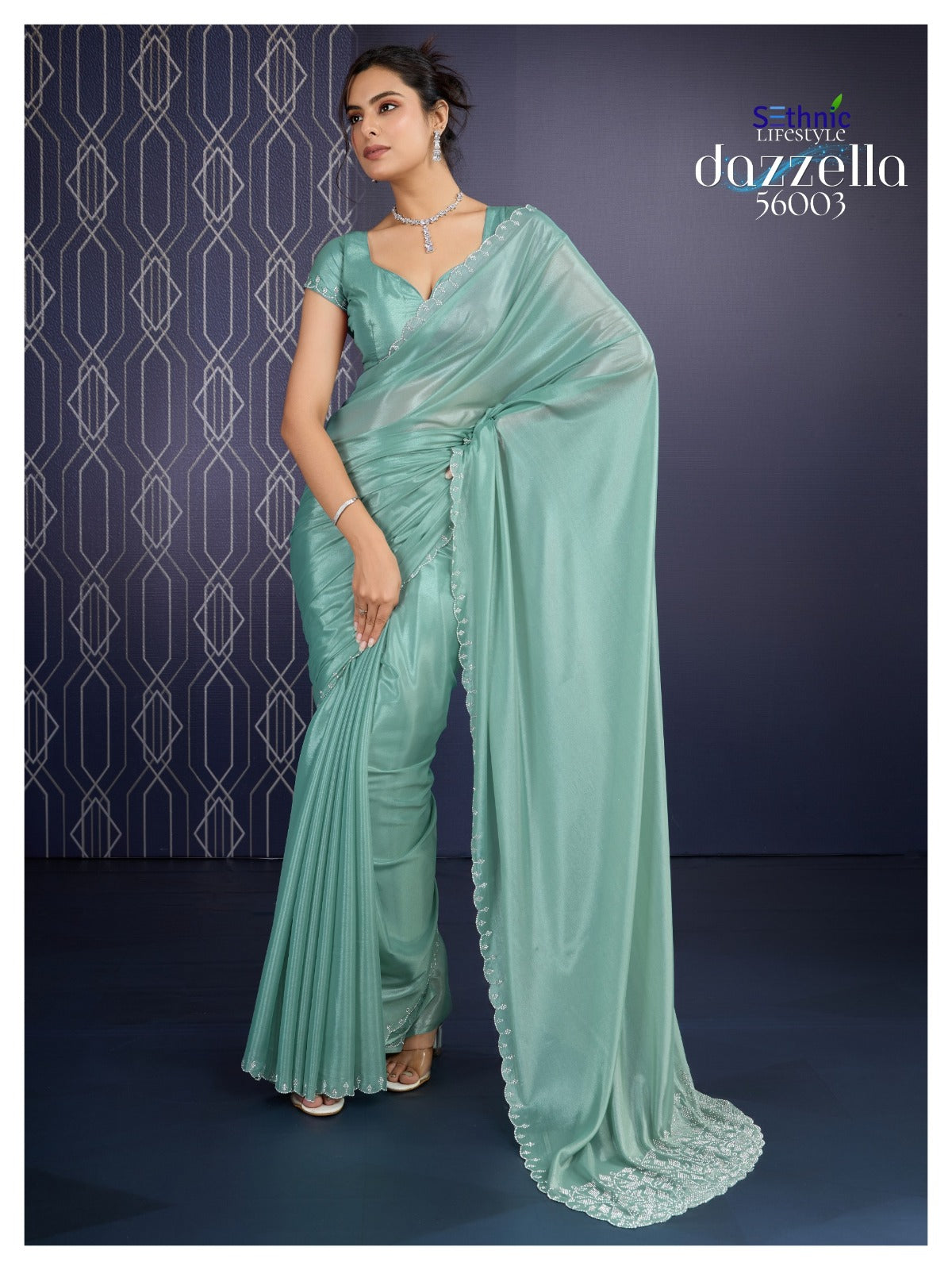 56003 Dazzella Sethnic Georgette Sarees