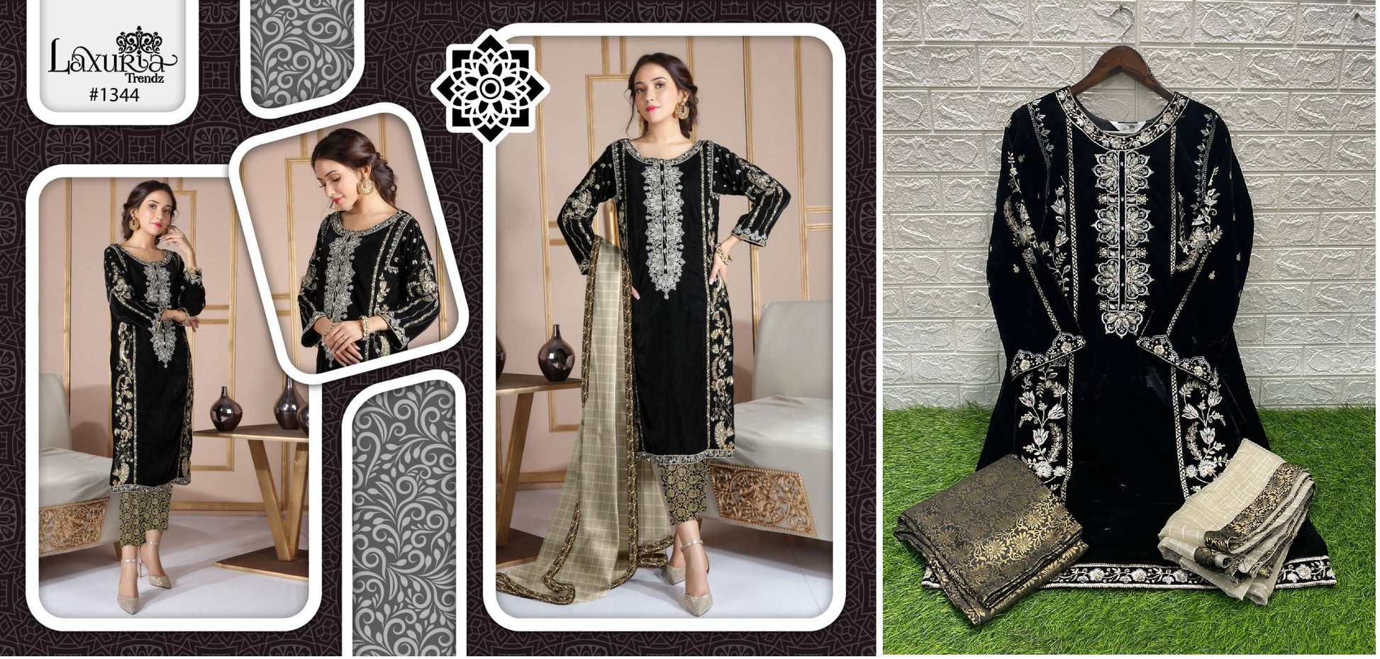 1344 Laxuria Trendz Pakistani Readymade Suits