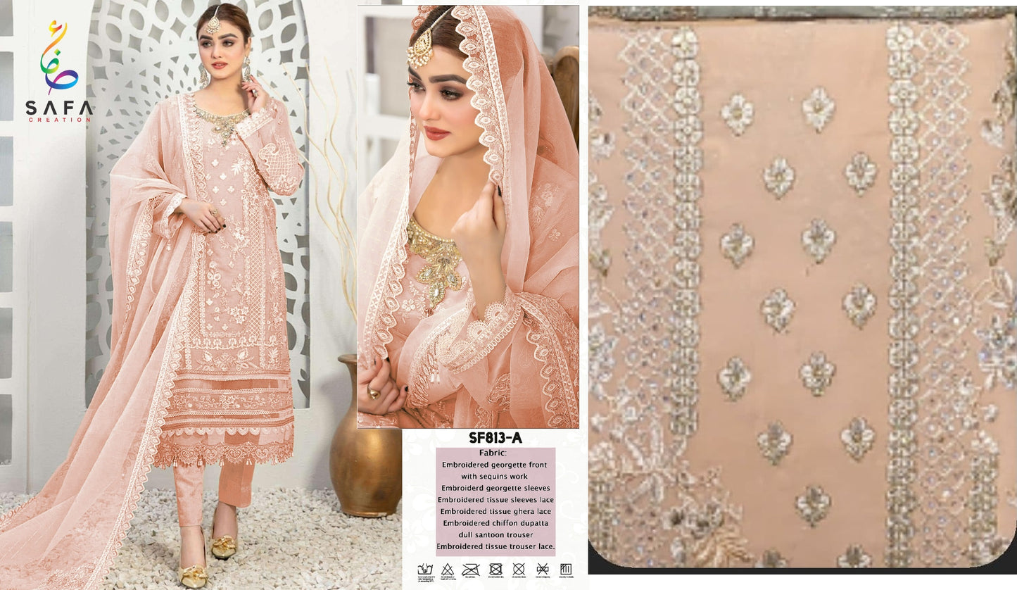 813A Safa Creation Pakistani Salwar Suits
