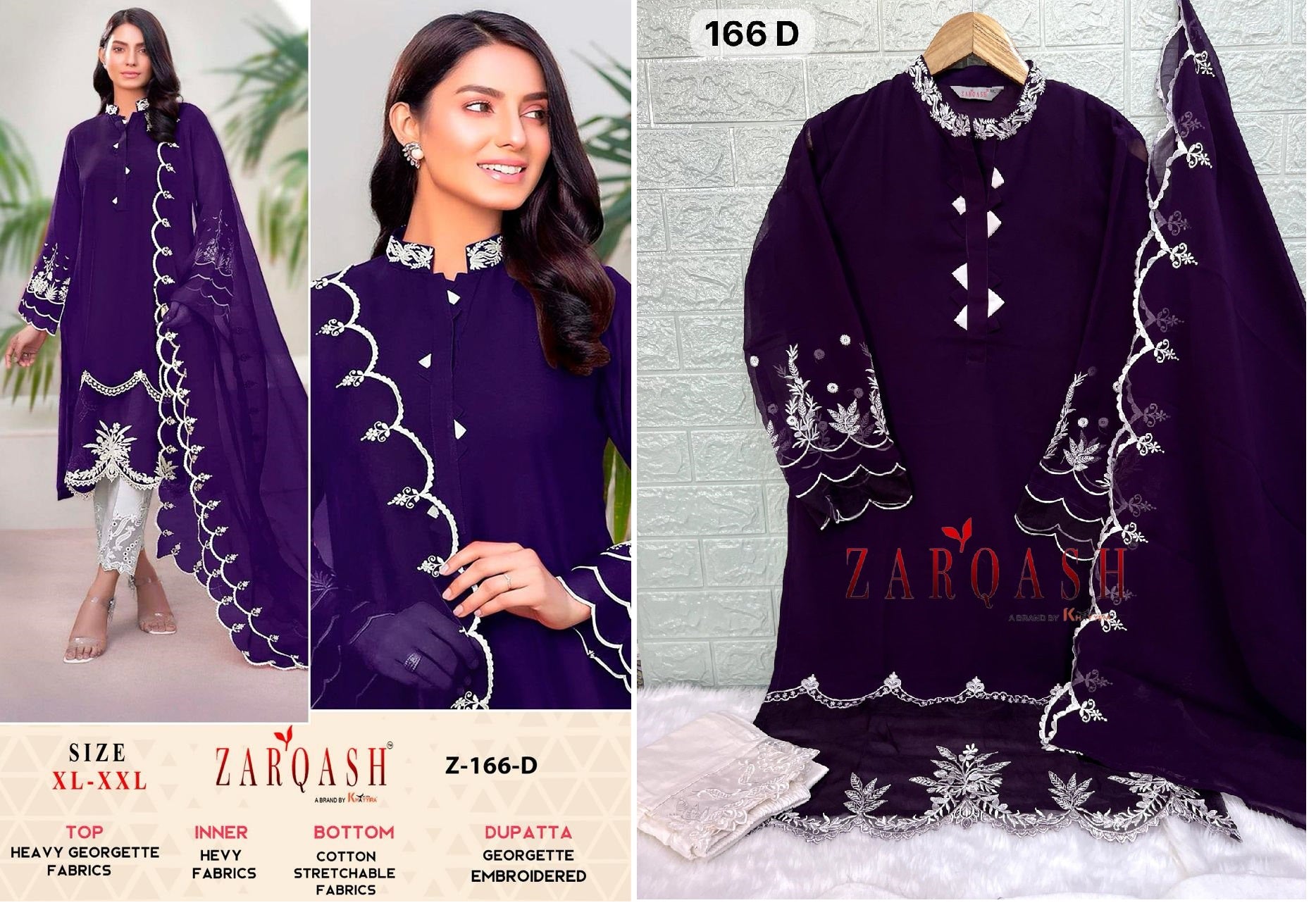 166D Zarqash Pakistani Readymade Suits