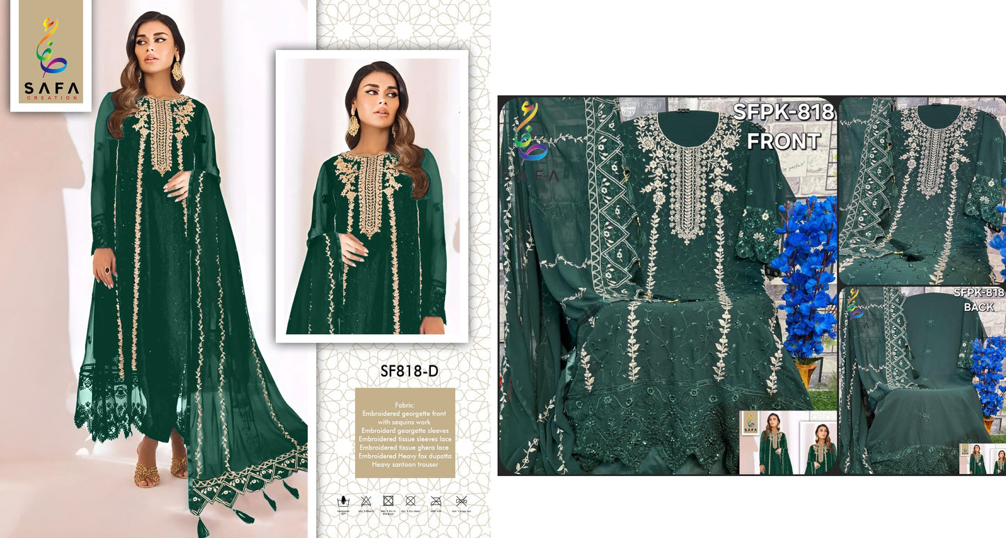 818D Safa Creation Pakistani Salwar Suits