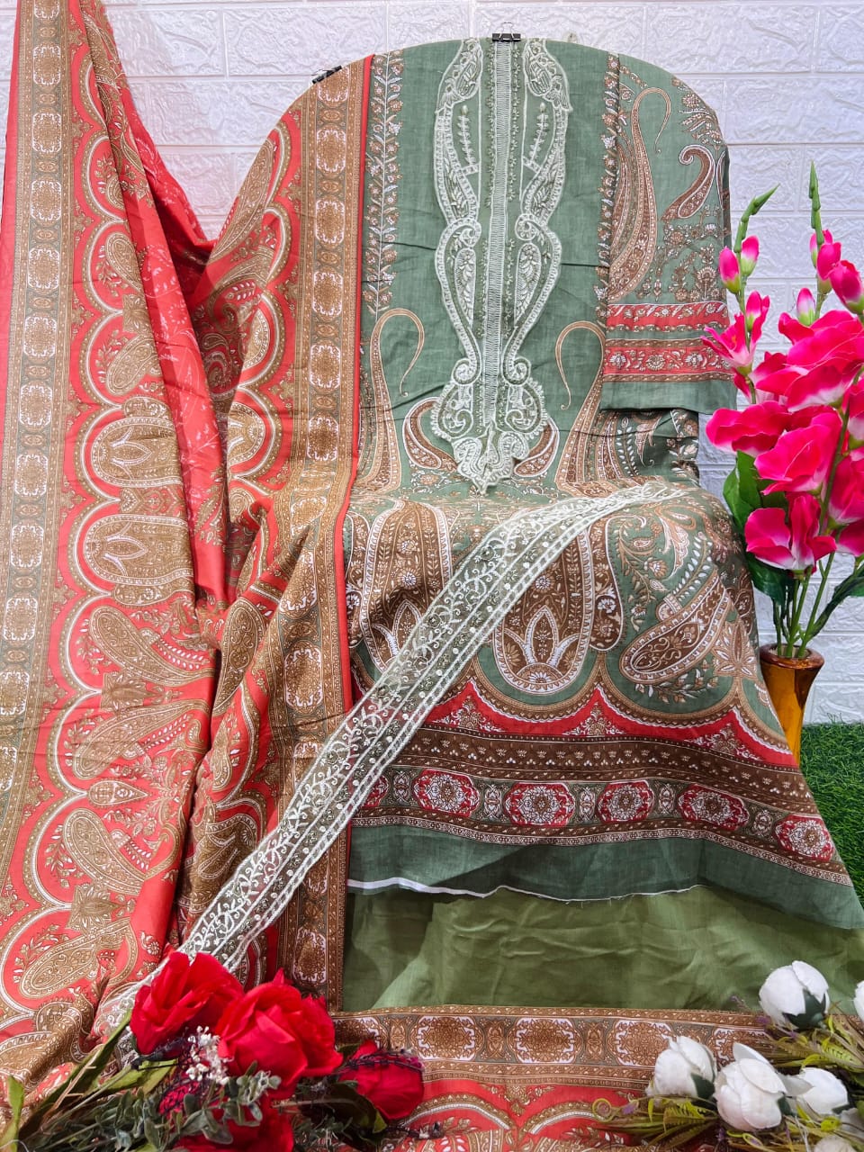 562 Taj Creations Embroidered Pakistani Patch Suits