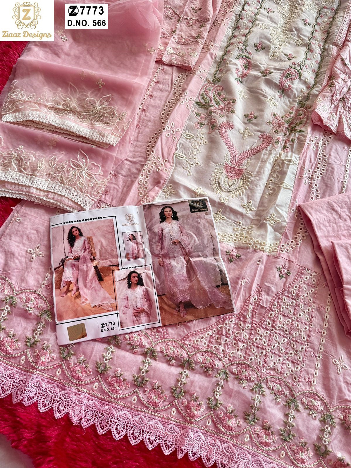 566 Ziaaz Designs Embrodered Pakistani Salwar Suits