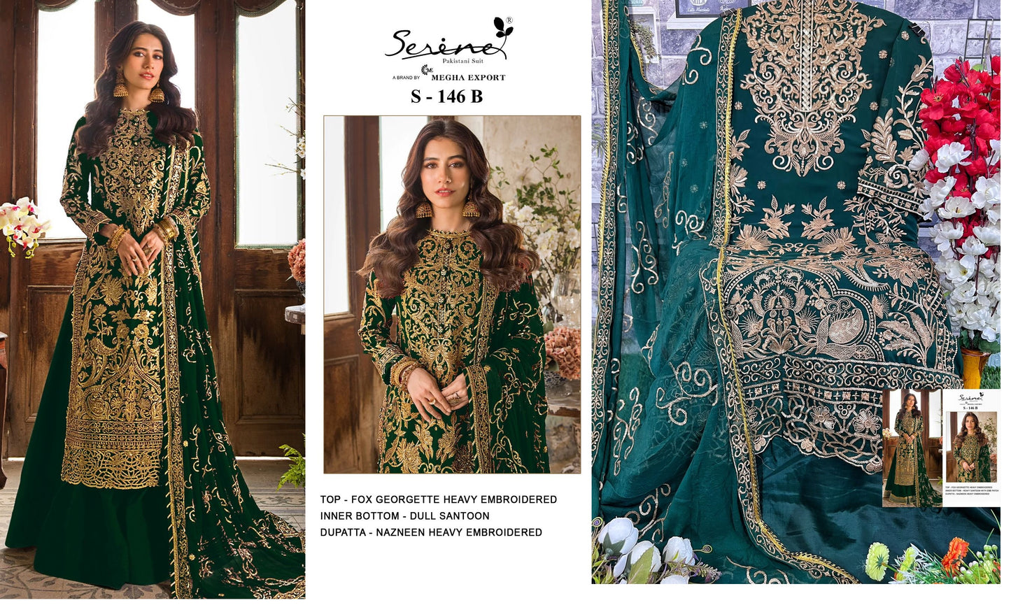 S-146-B Serine Pakistani Salwar Suits
