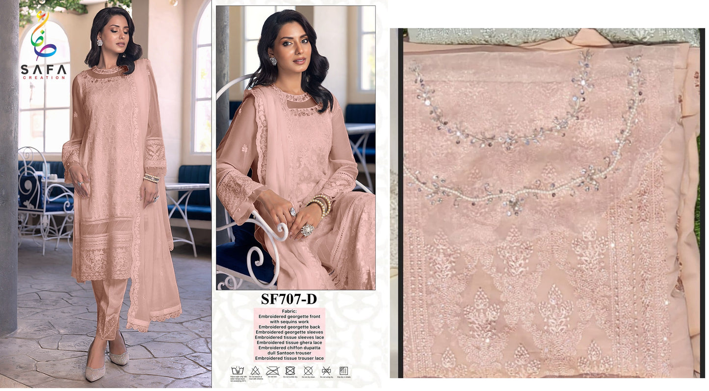 707D Safa Creation Pakistani Salwar Suits
