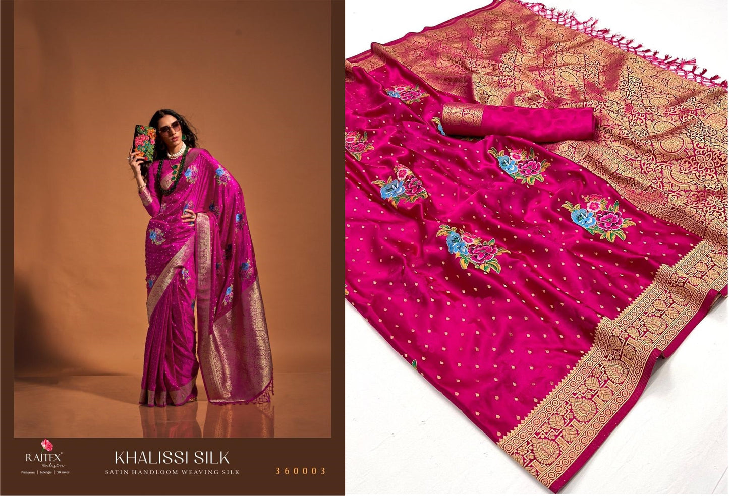 360003 Khalissi Silk Rajtex Sarees