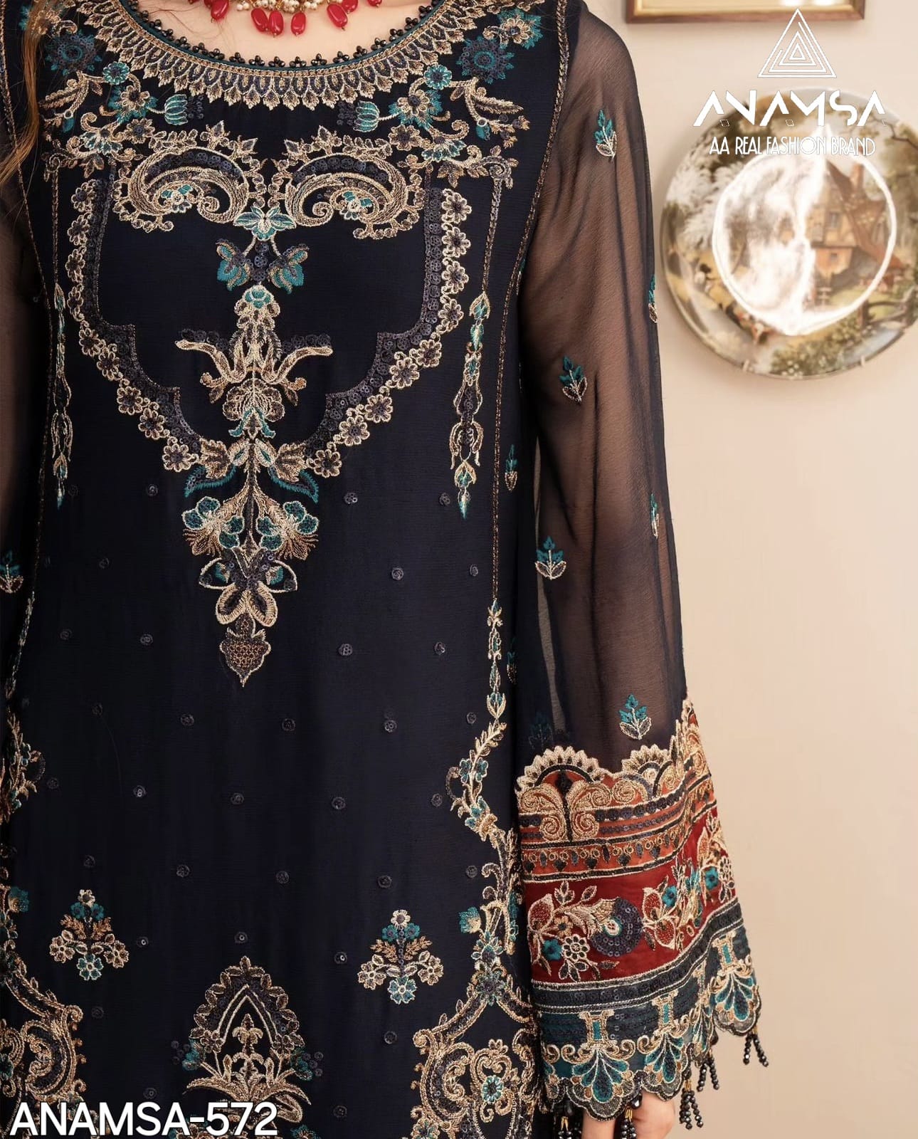 572 Anamsa Sequence Work Pakistani Salwar Suits
