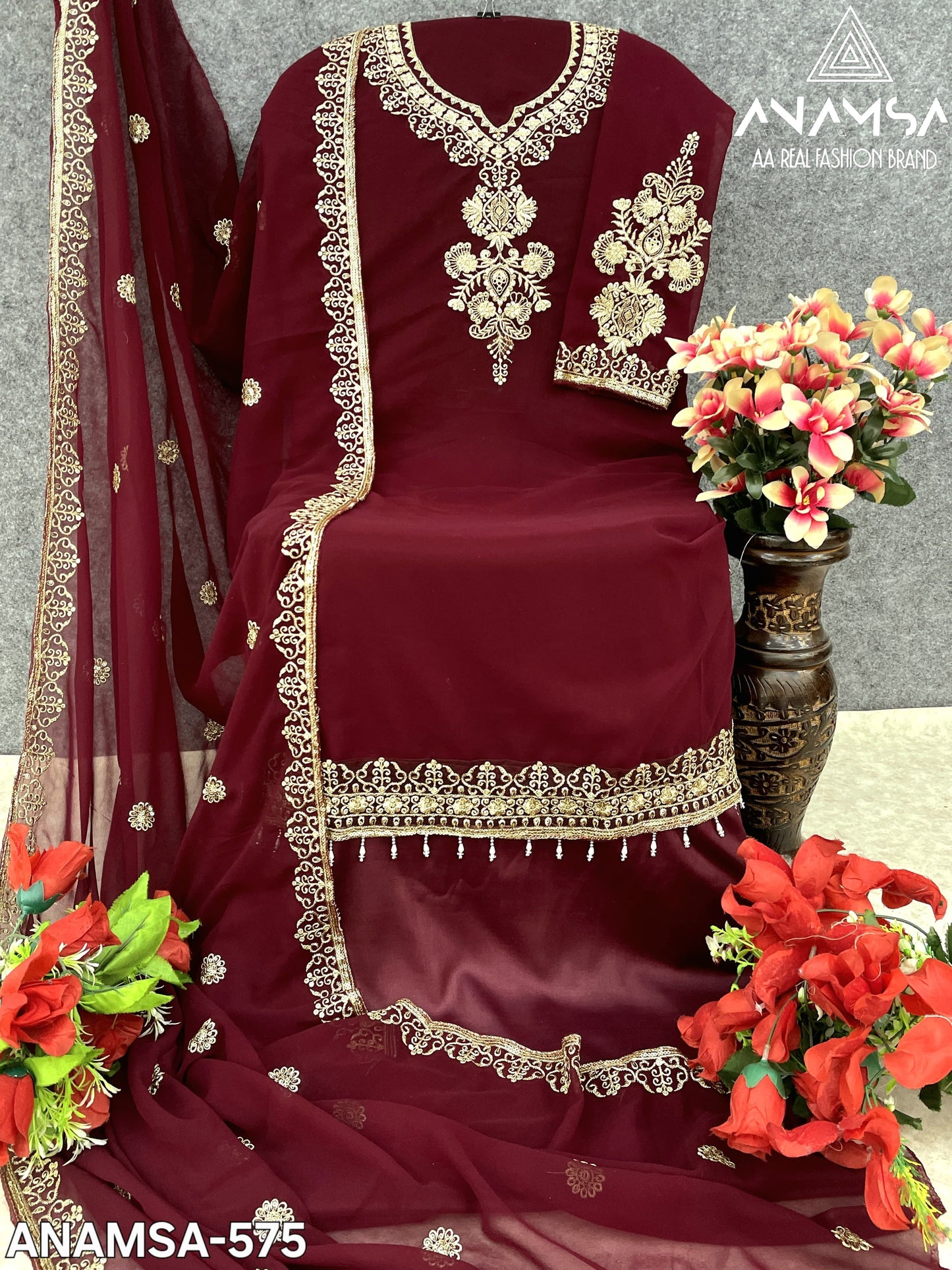 575 Anamsa Georgette Pakistani Salwar Suits