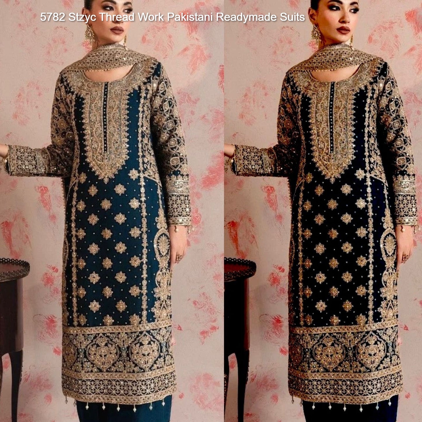5782 Stzyc Thread Work Pakistani Readymade Suits