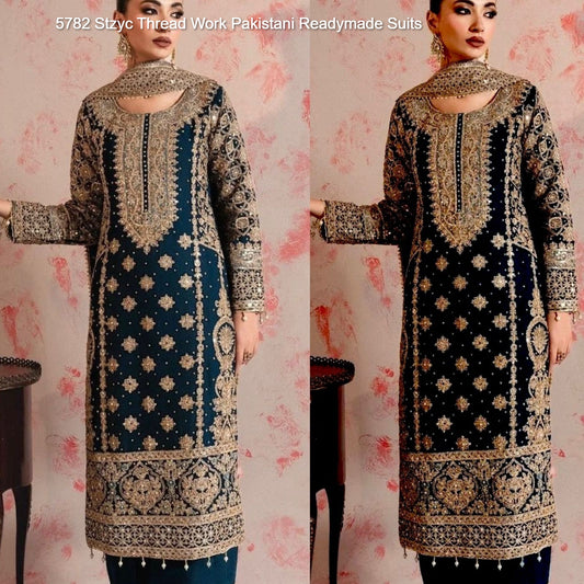 5782 Stzyc Thread Work Pakistani Readymade Suits