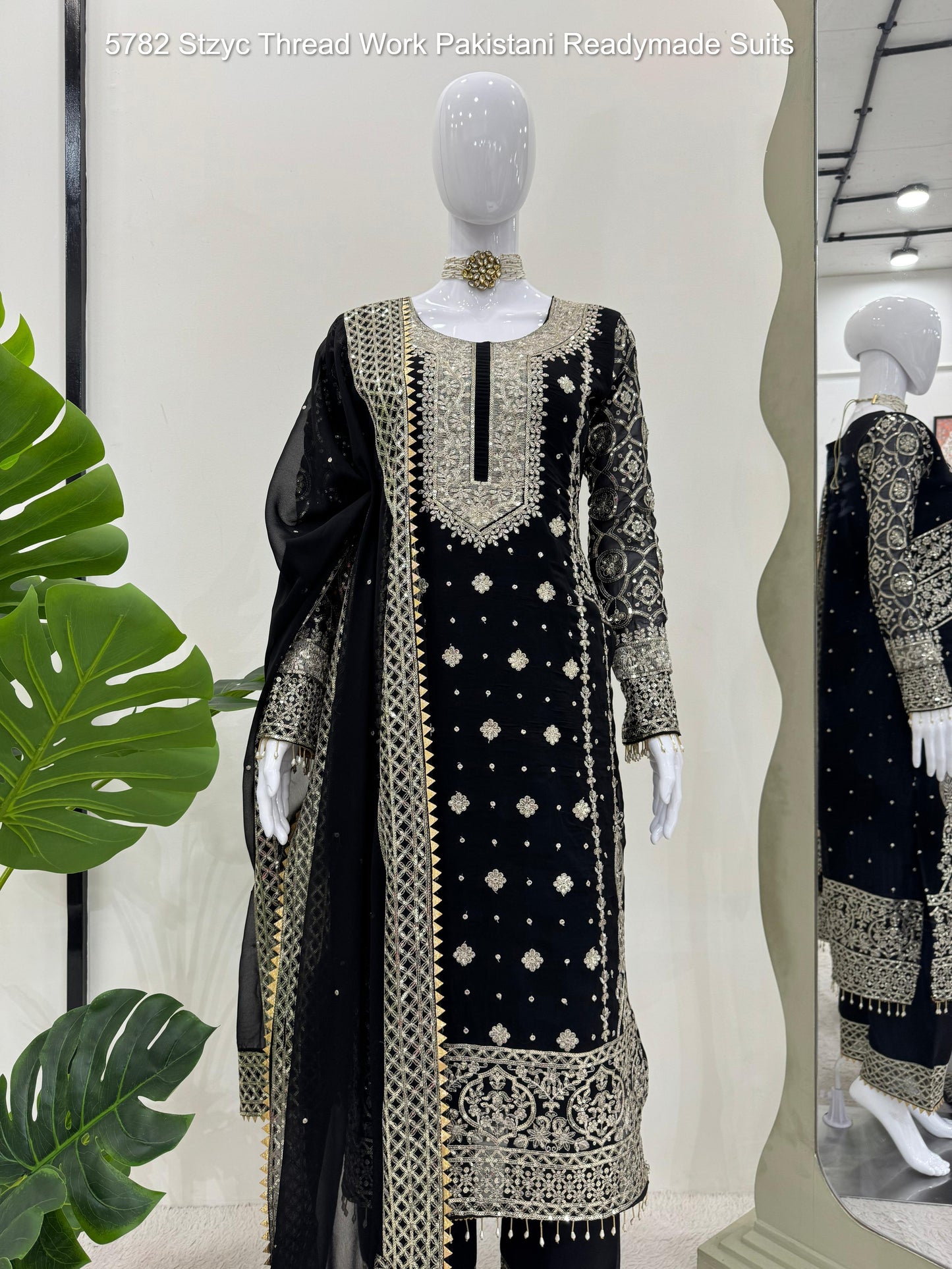 5782 Stzyc Thread Work Pakistani Readymade Suits