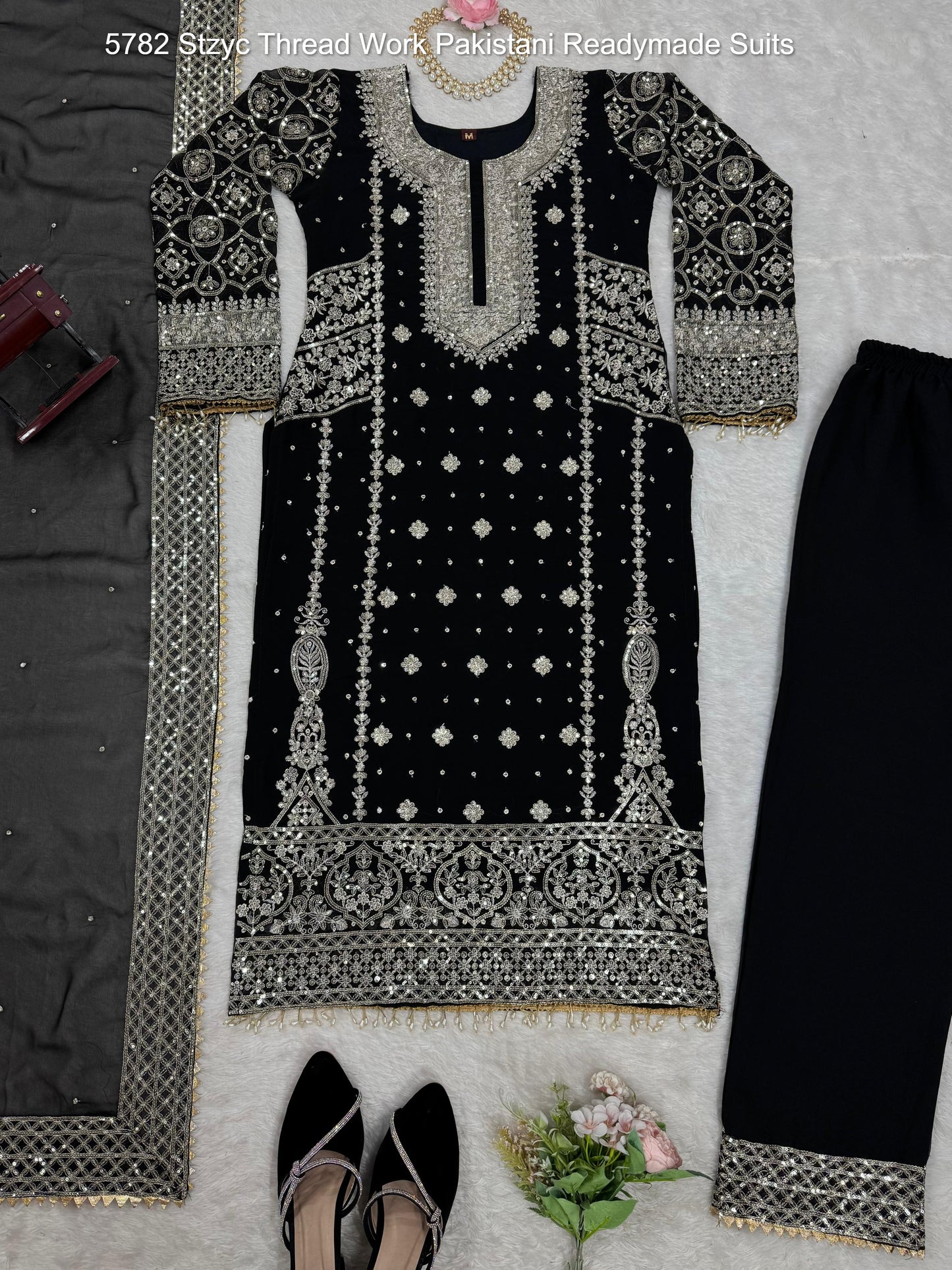 5782 Stzyc Thread Work Pakistani Readymade Suits