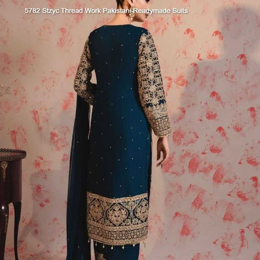 5782 Stzyc Thread Work Pakistani Readymade Suits