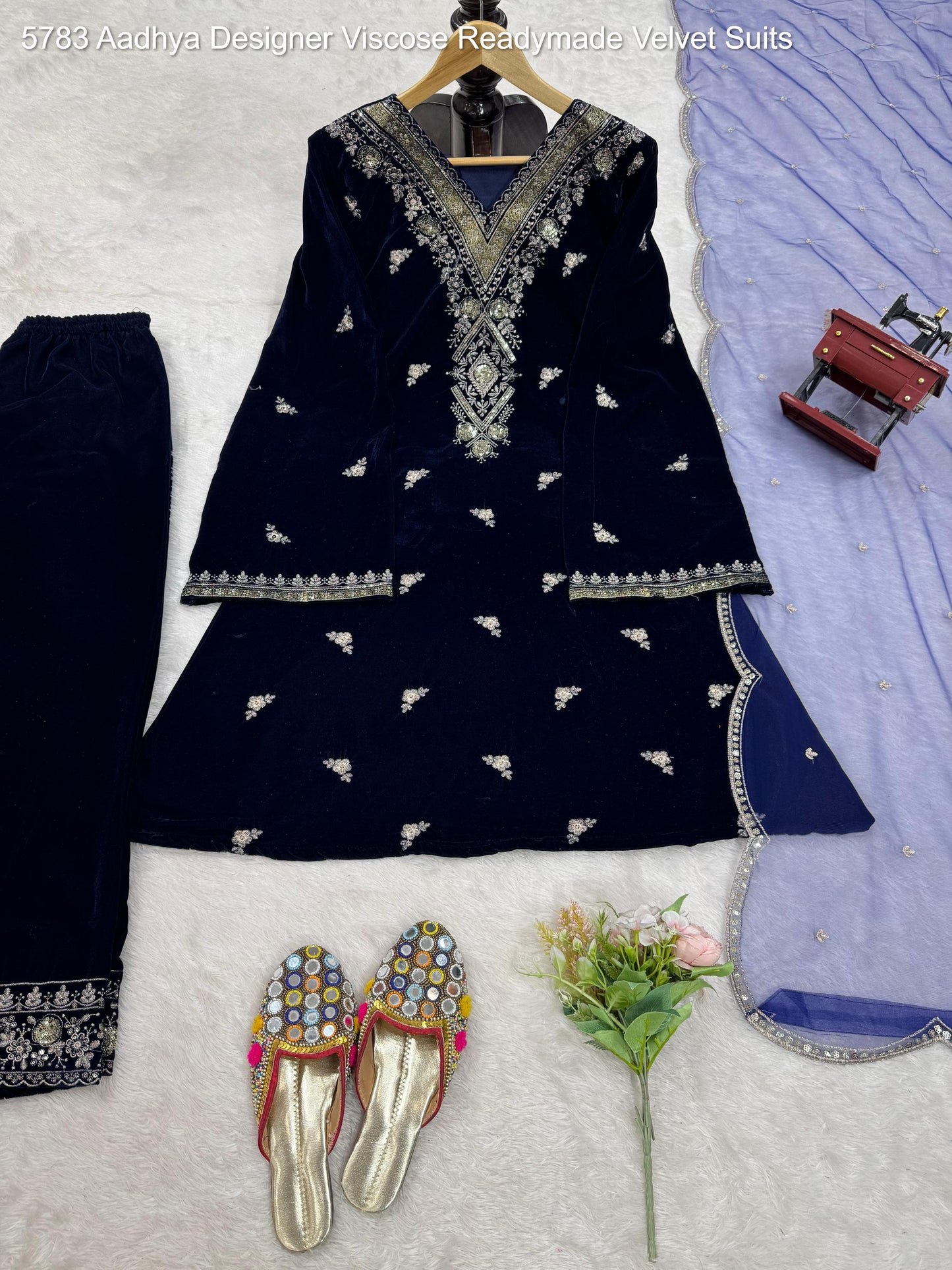 5783 Aadhya Designer Viscose Readymade Velvet Suits